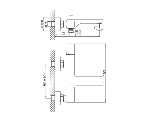 Приобрести Смеситель для ванны Haiba HB60577 в магазине сантехники Santeh-Crystal.ru