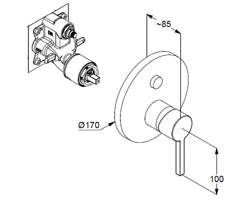 Приобрести Смеситель для ванны Kludi Nova Fonte Pura 206590515 в магазине сантехники Santeh-Crystal.ru