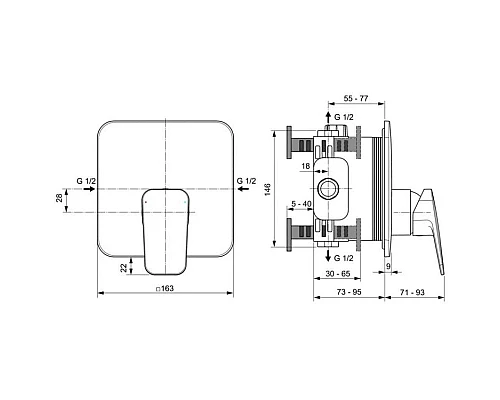 Купить Смеситель для душа Ideal Standard Ceraplan BD254AA в магазине сантехники Santeh-Crystal.ru