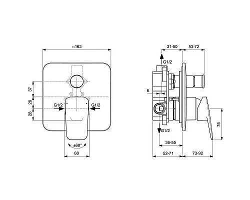 Заказать Смеситель для ванны Ideal Standard Ceraplan BD259AA в магазине сантехники Santeh-Crystal.ru