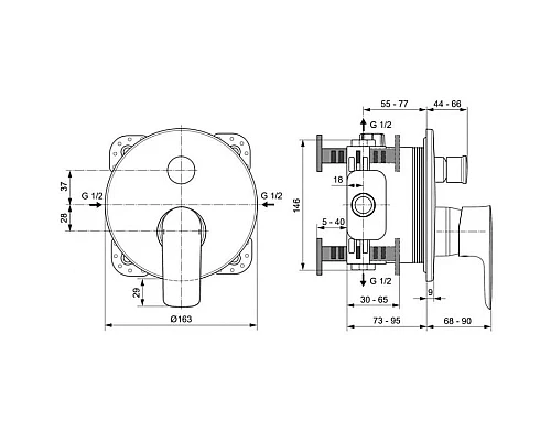 Заказать Смеситель для ванны Ideal Standard Connect Air A7035A5 в магазине сантехники Santeh-Crystal.ru