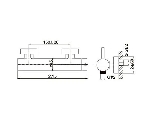 Заказать Смеситель для душа Caprigo Don 53-016-CRM в магазине сантехники Santeh-Crystal.ru