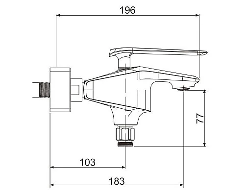 Купить Смеситель для ванны Rose R1302F в магазине сантехники Santeh-Crystal.ru