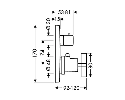 Купить Термостат для ванны Axor Citterio 39725000 в магазине сантехники Santeh-Crystal.ru