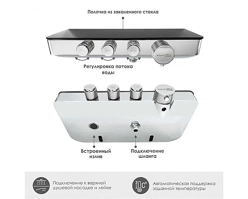 Заказать Термостат для ванны WasserKRAFT Elbe 7499 Thermo в магазине сантехники Santeh-Crystal.ru