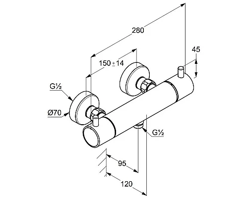 Заказать Термостат для душа Kludi Bozz 352035338 в магазине сантехники Santeh-Crystal.ru