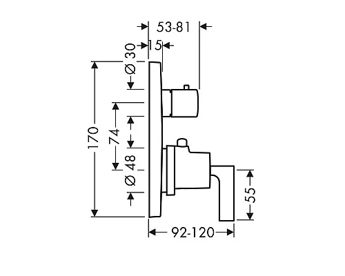 Приобрести Термостат для ванны Axor Citterio 39720000 в магазине сантехники Santeh-Crystal.ru