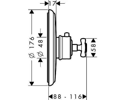 Приобрести Центральный термостат Axor Montreux 16810000 в магазине сантехники Santeh-Crystal.ru