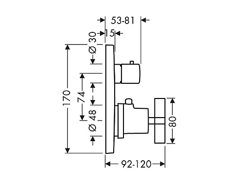 Купить Термостат для душа Axor Citterio 39705000 в магазине сантехники Santeh-Crystal.ru