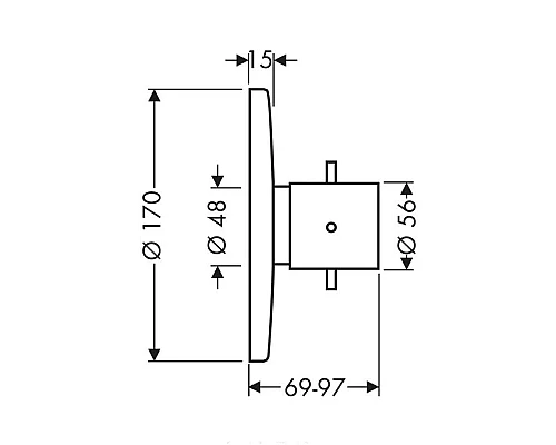 Приобрести Центральный термостат Axor Starck 10710000 в магазине сантехники Santeh-Crystal.ru