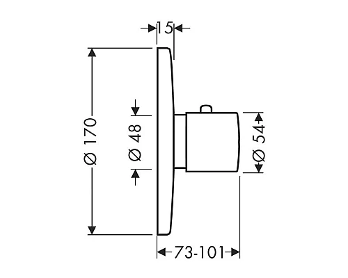 Приобрести Центральный термостат Axor Uno 38375000 в магазине сантехники Santeh-Crystal.ru