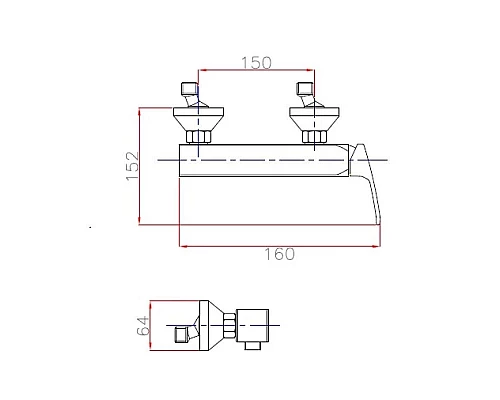 Приобрести Смеситель для душа хром Cezares Legend LEGEND-DM-01 в магазине сантехники Santeh-Crystal.ru