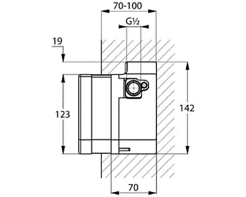 Приобрести Скрытая часть вентиля для раковины питание от литиевой батареи 6V Kludi Zenta 38002 в магазине сантехники Santeh-Crystal.ru