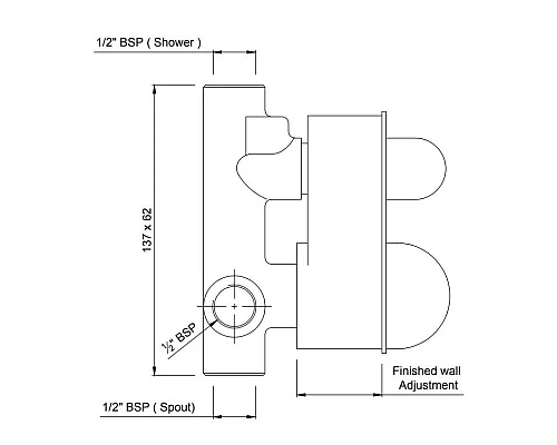 Заказать Скрытая часть Jaquar ALD-CHR-055 в магазине сантехники Santeh-Crystal.ru