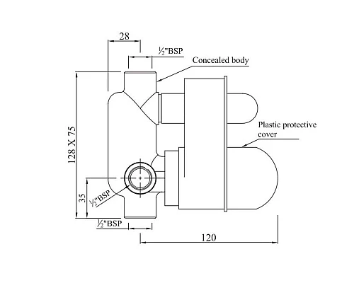Купить Скрытая часть Jaquar ALD-CHR-065 в магазине сантехники Santeh-Crystal.ru