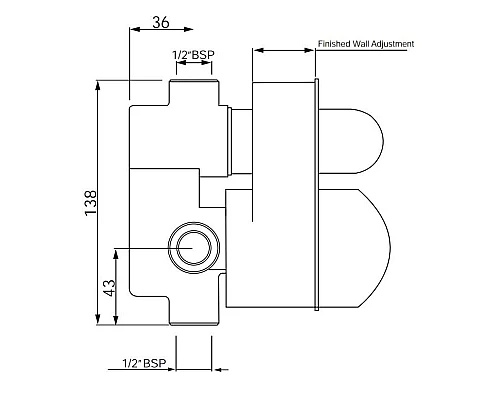 Приобрести Скрытая часть Jaquar ALD-CHR-079 в магазине сантехники Santeh-Crystal.ru