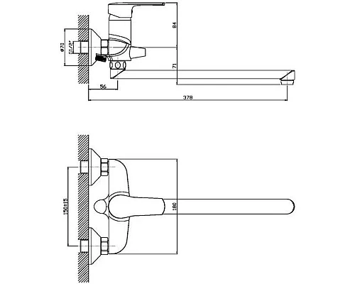 Заказать Смеситель для ванны Orange Sofi M43-211cr в магазине сантехники Santeh-Crystal.ru