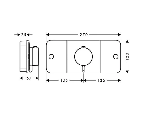 Купить Термостат для ванны Axor One 45712000 в магазине сантехники Santeh-Crystal.ru