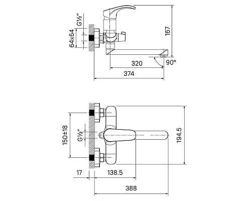 Приобрести Смеситель для ванны IDDIS Joker JOKSB00i10WA в магазине сантехники Santeh-Crystal.ru