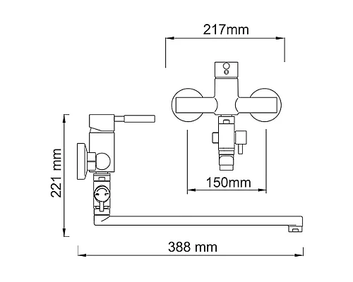 Заказать Смеситель для ванны WasserKRAFT Wern 4202L в магазине сантехники Santeh-Crystal.ru