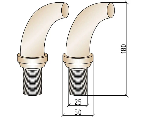Заказать Крепеж для вертикального монтажа смесителя (пара) Boheme Imperiale 617 в магазине сантехники Santeh-Crystal.ru