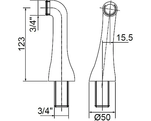 Купить Крепеж для вертикального монтажа смесителя (пара) Migliore Ricambi ML.RIC-20.279.BR в магазине сантехники Santeh-Crystal.ru