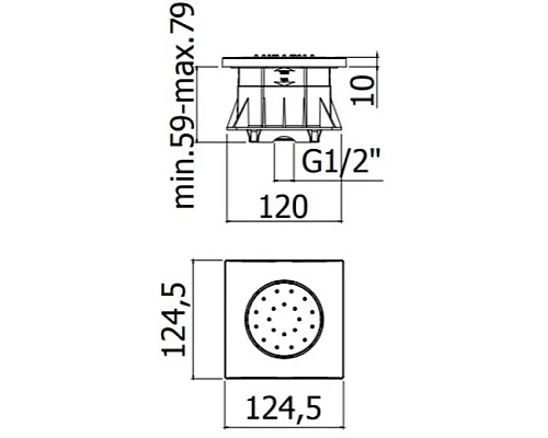 Заказать Боковой душ 124,5 мм Paffoni ZSOF121CR в магазине сантехники Santeh-Crystal.ru