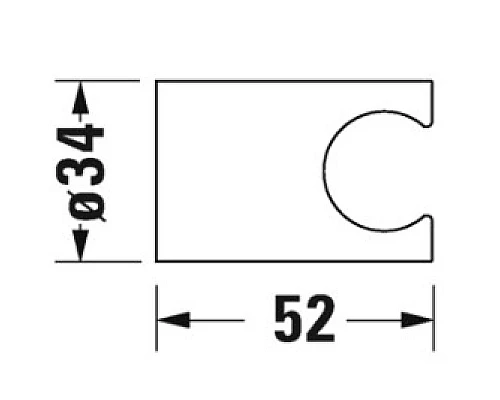 Заказать Держатель для душевой лейки  Duravit UV0620000000 в магазине сантехники Santeh-Crystal.ru