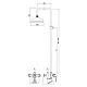 Купить Душевая колонна с термостатическим смесителем хром, ручка Swarovski Nero Cezares Vintage VINTAGE-CD-T-01-Sw-N в магазине сантехники Santeh-Crystal.ru