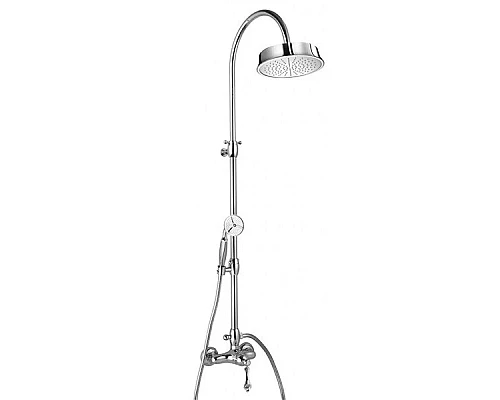 Заказать Душевая колонна со смесителем, верхним и ручным душем хром, ручка хром Cezares Margot MARGOT-CD-01-M в магазине сантехники Santeh-Crystal.ru