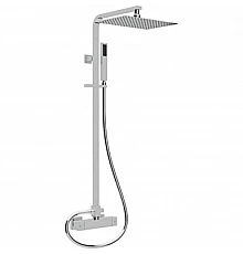 Душевая колонна с термостатическим смесителем, верхним и ручным душем хром, ручка хром Cezares Molveno MOLVENO-CD-T-01-Cr
