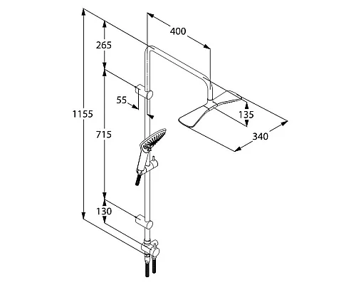 Купить Душевая стойка Kludi Fizz 670910500 в магазине сантехники Santeh-Crystal.ru