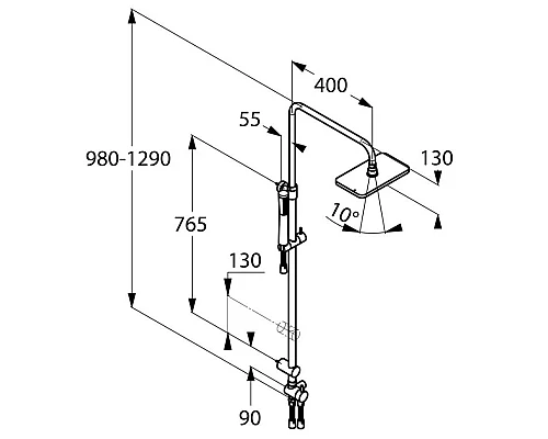 Приобрести Душевая стойка Kludi A-QA 4919105-00 в магазине сантехники Santeh-Crystal.ru