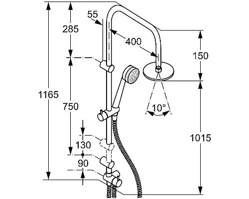 Купить Душевая стойка Kludi Zenta 660900500 в магазине сантехники Santeh-Crystal.ru