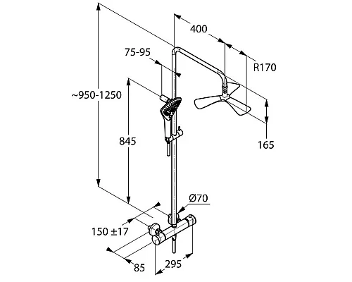 Приобрести Душевая система Kludi Fizz 6709605-00 в магазине сантехники Santeh-Crystal.ru