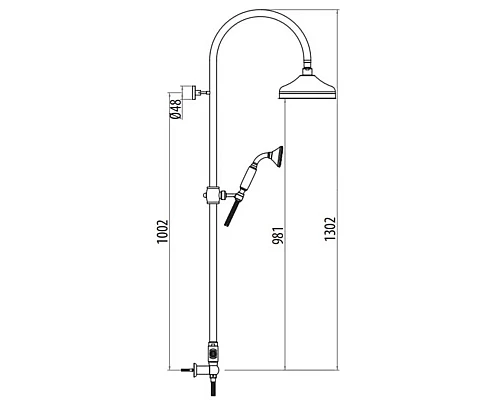 Купить Душевая стойка Gattoni PD 4291/PDC0cr в магазине сантехники Santeh-Crystal.ru
