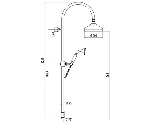 Купить Душевая стойка Gattoni PD 4293/PDV0br в магазине сантехники Santeh-Crystal.ru