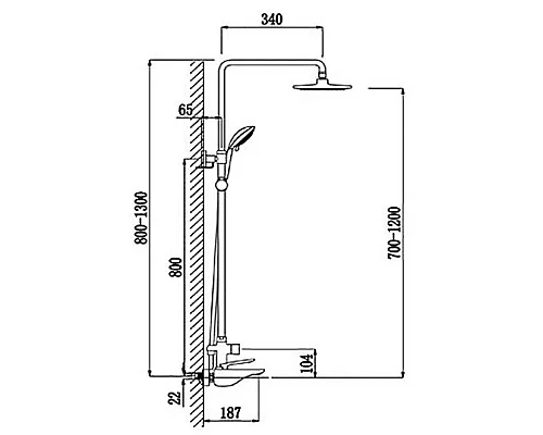 Заказать Душевая система 230 мм Timo Helmi SX-1070/00-16 (412) в магазине сантехники Santeh-Crystal.ru
