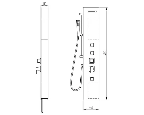 Купить Гидpомассажная панель Orans 105SPG0 в магазине сантехники Santeh-Crystal.ru