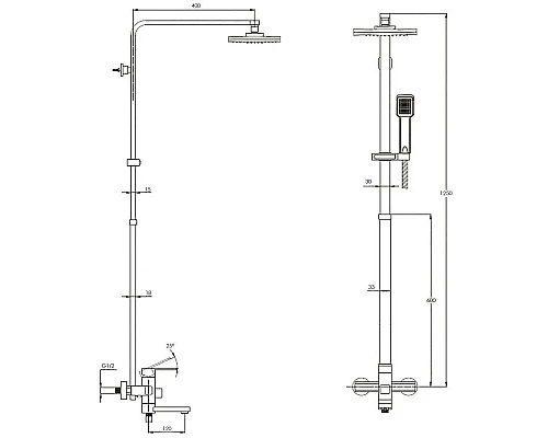 Заказать Душевая система G.Lauf NEB16-A123 в магазине сантехники Santeh-Crystal.ru