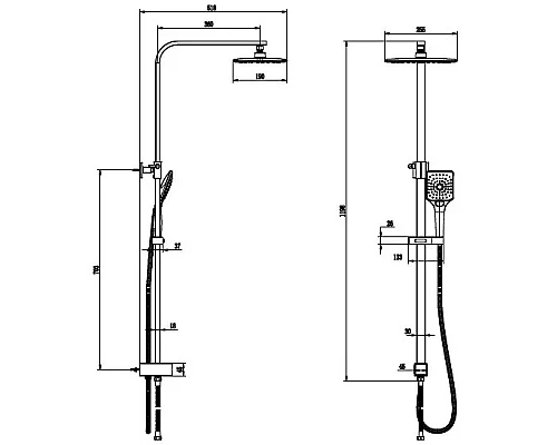 Купить Душевая стойка 255 мм Bien Casso BD44029104 в магазине сантехники Santeh-Crystal.ru