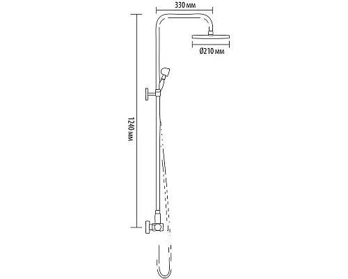 Заказать Душевая система Bronze De Luxe Royal 10118R в магазине сантехники Santeh-Crystal.ru