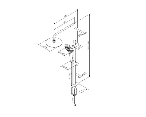 Заказать Душевая стойка 220 мм AM.PM Like F0780100 в магазине сантехники Santeh-Crystal.ru