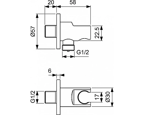 Купить Душевой комплект 200 мм Ideal Standard Ceraline A6939XG + B9445XG + BD140XG + BC807XG + BC774XG + A4109XG в магазине сантехники Santeh-Crystal.ru