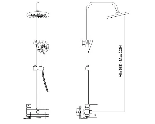 Заказать Душевая система 200 мм Haiba HB24590-7 в магазине сантехники Santeh-Crystal.ru