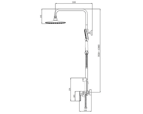 Заказать Душевая система 200 мм Haiba HB24814 в магазине сантехники Santeh-Crystal.ru