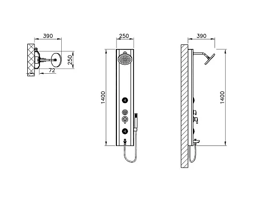Купить Душевая панель VitrA Move A45813 в магазине сантехники Santeh-Crystal.ru