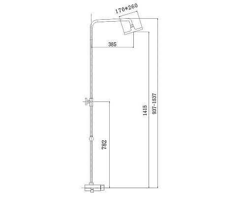 Купить Душевая система 260х170 мм Haiba HB2419 в магазине сантехники Santeh-Crystal.ru