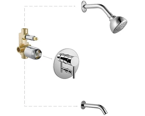 Заказать Душевой комплект Haiba HB80297-2 в магазине сантехники Santeh-Crystal.ru