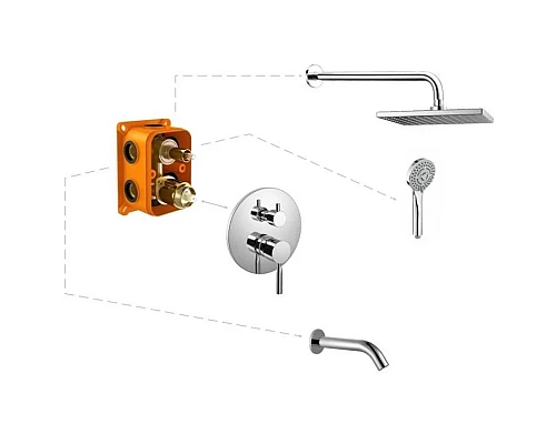 Приобрести Душевой комплект Haiba HB81088-3 в магазине сантехники Santeh-Crystal.ru
